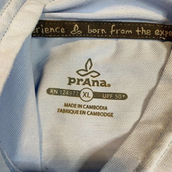 Prana Calder Lightweight Hoodie Pullover Mens UPF Long Sleeve Blue XL - Picture 3 of 7